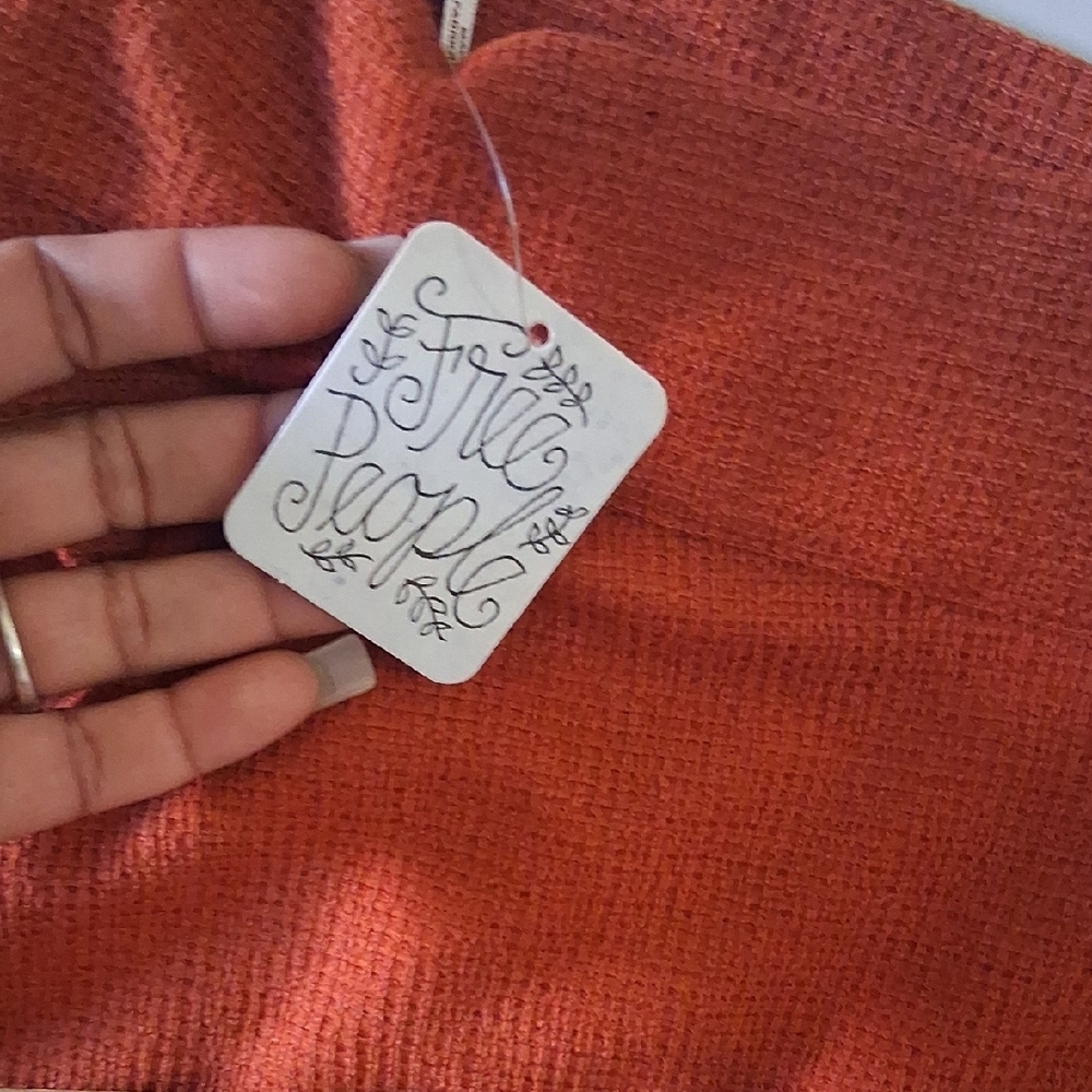 Free People One-Shoulder Rust Orange Ruffle Dress - Picture 5 of 10